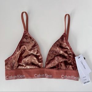 NWT Calvin Klein Velvet Bralette